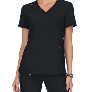 Koi scrub set in black size S